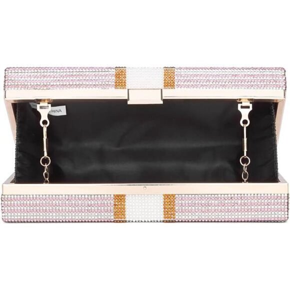 Money Dollar Purse Clutch for Women Rhinestone Evening Handbag Bag Rhinestone - Picture 6 of 7